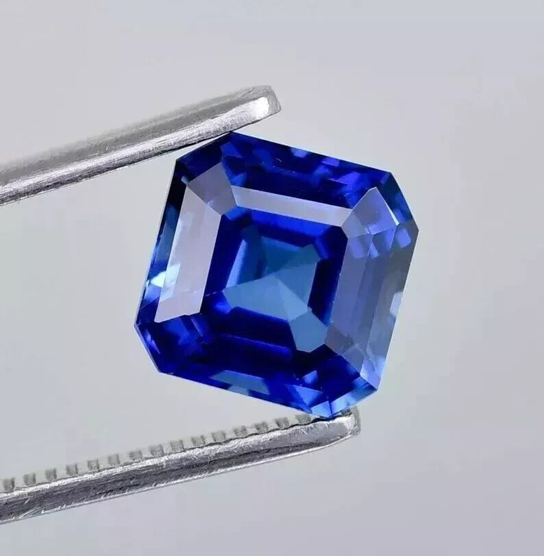 AAA 10.45 CT Natural Blue Sapphire Asscher Cut Loose Gemstone Certified