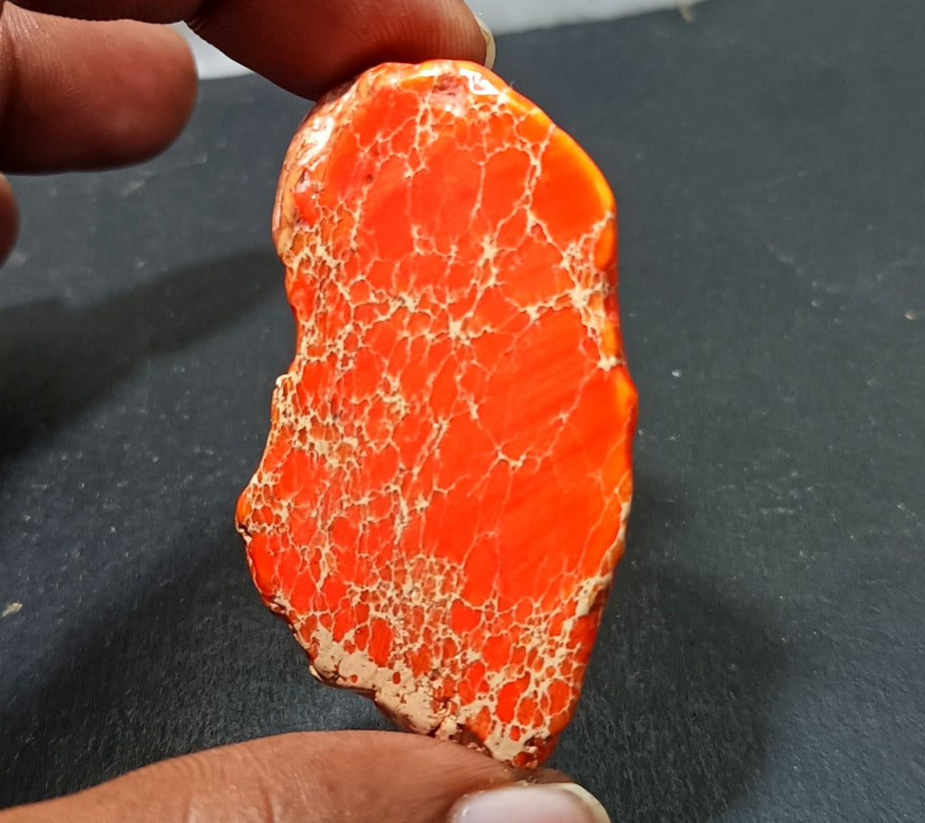 90.80 Ct Natural Arizona Superior Orange Turquoise Slab Rough Certified Gemstone