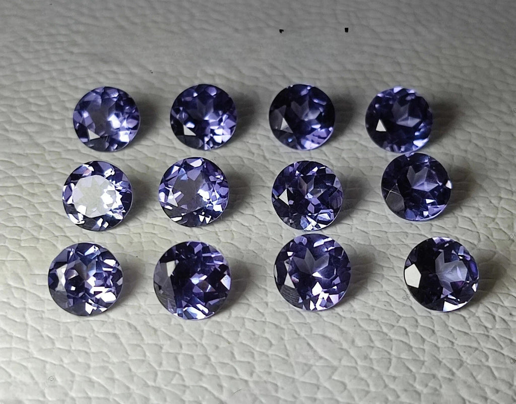 7x7MM (15 Pcs) Natural Color Change Alexandrite Certified Loose Gemstone Lot