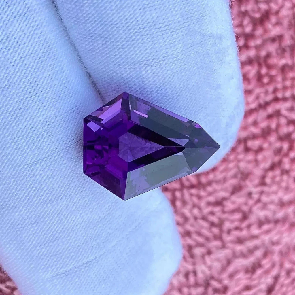 9.45 Ct Natural African Amethyst Fancy Cut Loose Gemstone Certified AA Quality