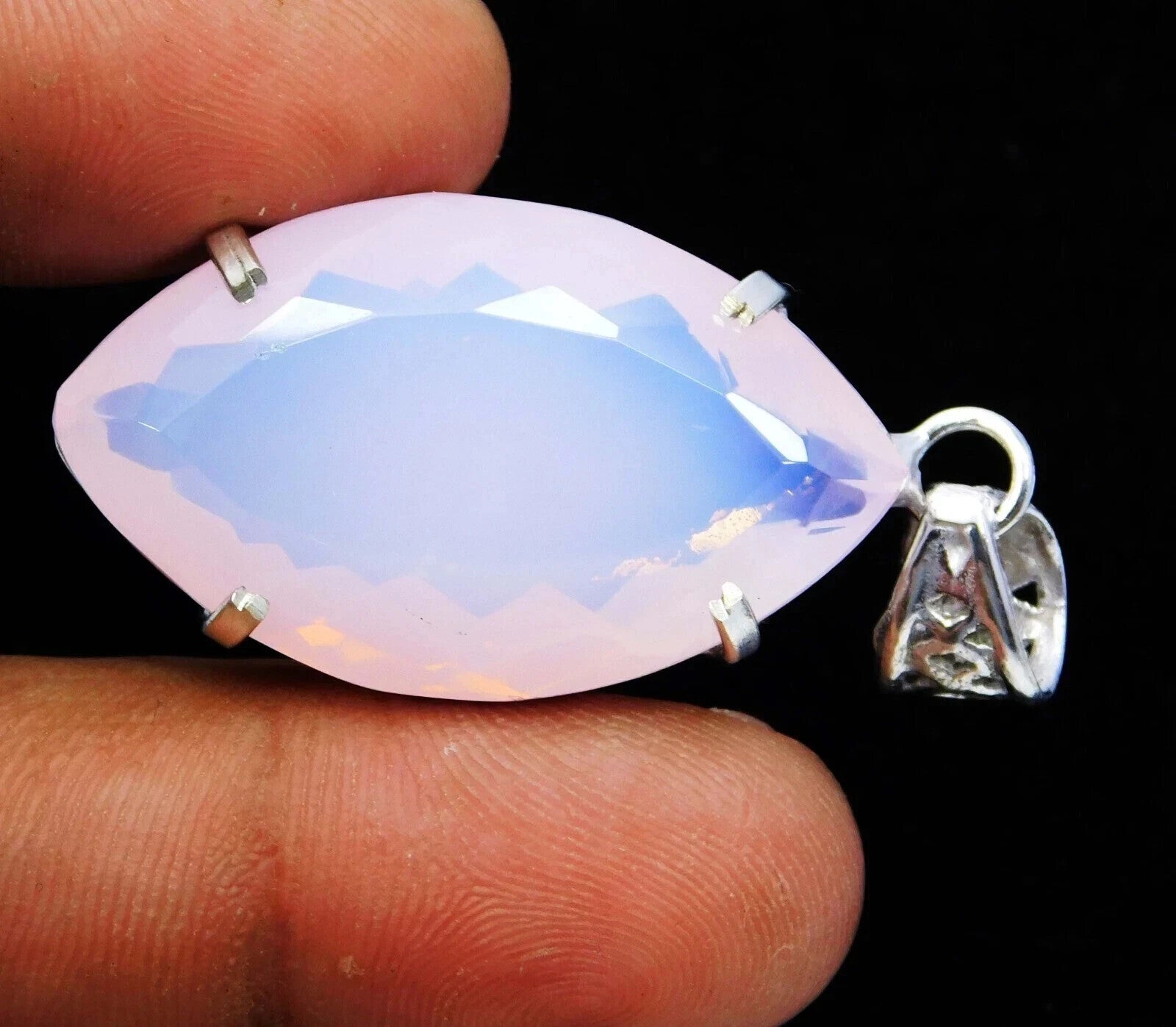 EGL Certified 61.50 Ct Natural Opal 925 Solid Silver Pendant Loose Gemstone