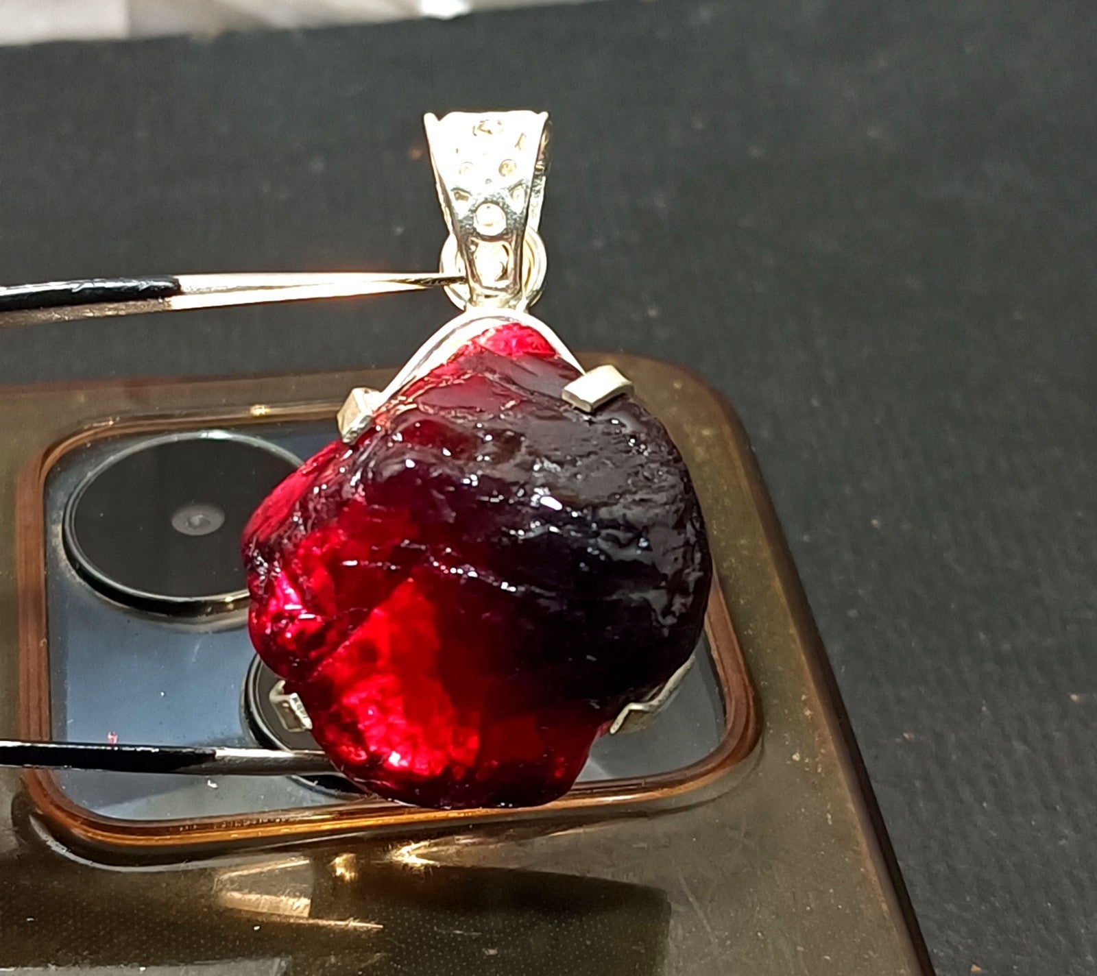 EGL Certified 101.35 Ct Natural PAINITE 925 Solid Silver Pendant LOOSE Gemstone