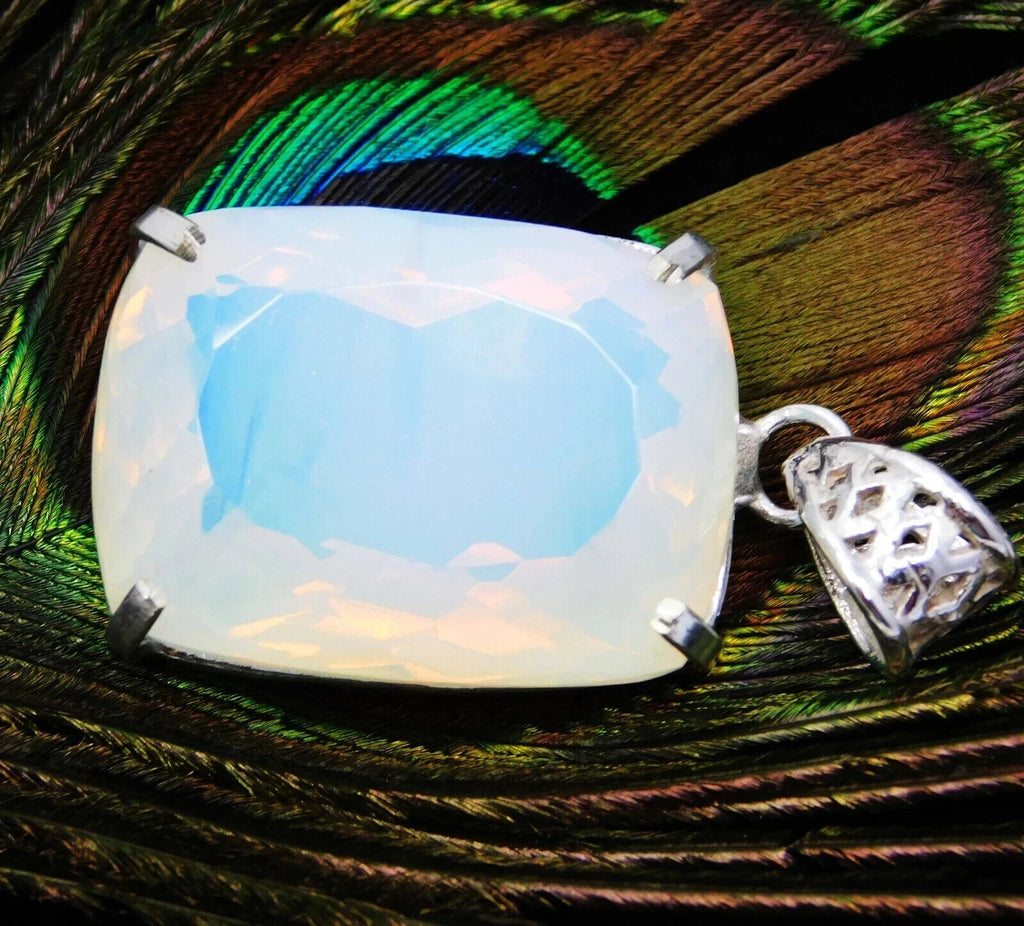 74 CT EGL Certified Natural Welo Opal 925 Solid Silver Pendant Loose Gemstone