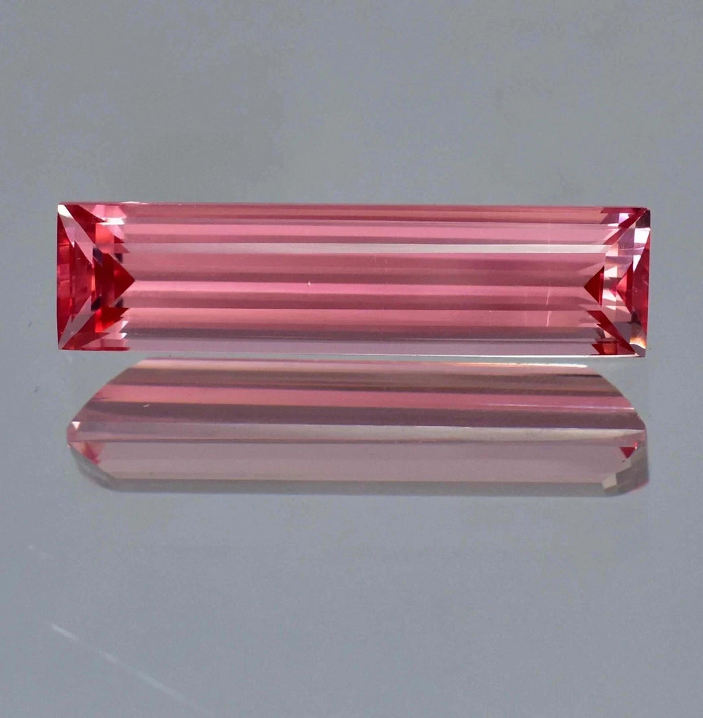 Baguette Cut 21.28 Ct Natural Padparadscha Sapphire Loose Gemstone Certified