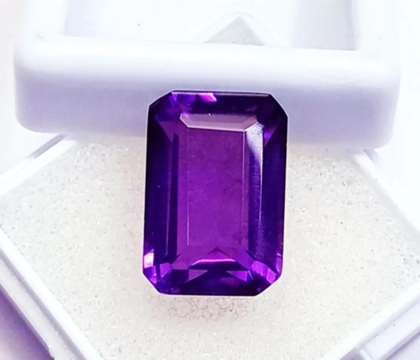 Emerald Cut Natural Violet Amethyst 10.30 Ct GIE Certified Loose Gemstone
