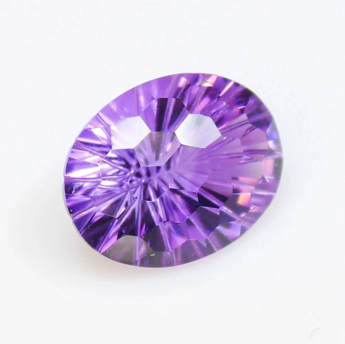 Natural Faceted Purple Amethyst In Football Cut 19.54 Carats Oval Certified gems