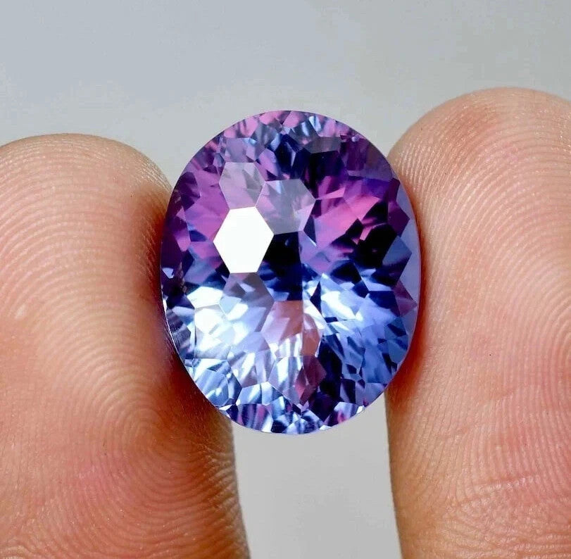 10 CT Certified Color Changing Natural Alexandrite Loose Gemstone Oval Cut