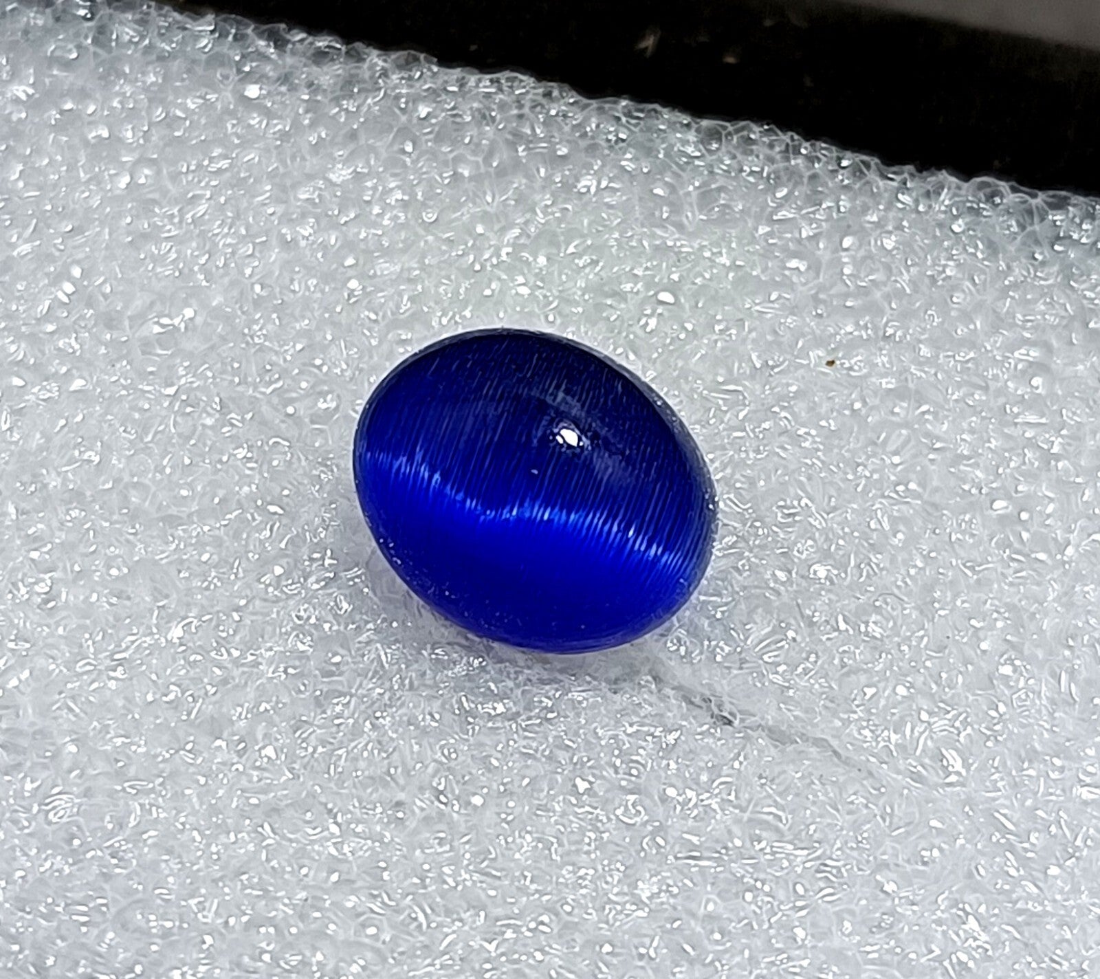 10.20 Ct NATURAL BRAZILIAN Blue Cat Eye Cabochon Cut Loose Certified GEMSTONE