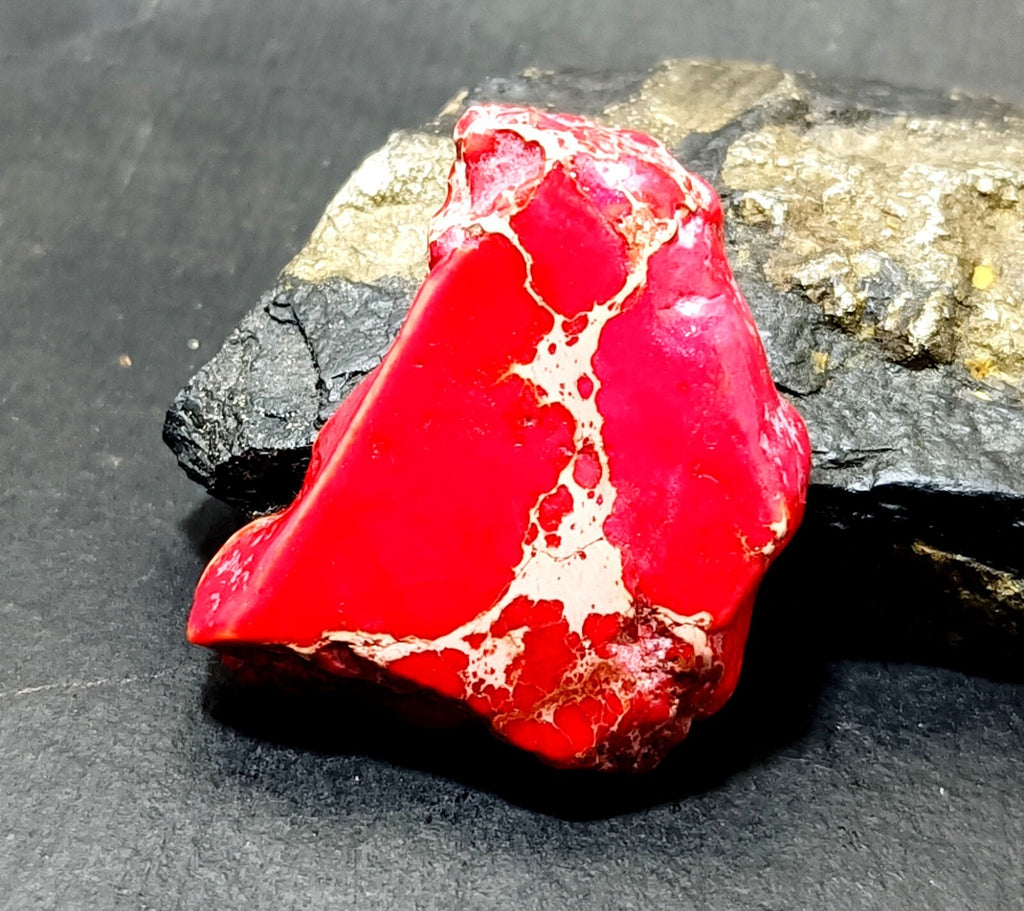 45.35 Ct Natural Arizona Superior Red Turquoise Slab Rough Certified Gemstone