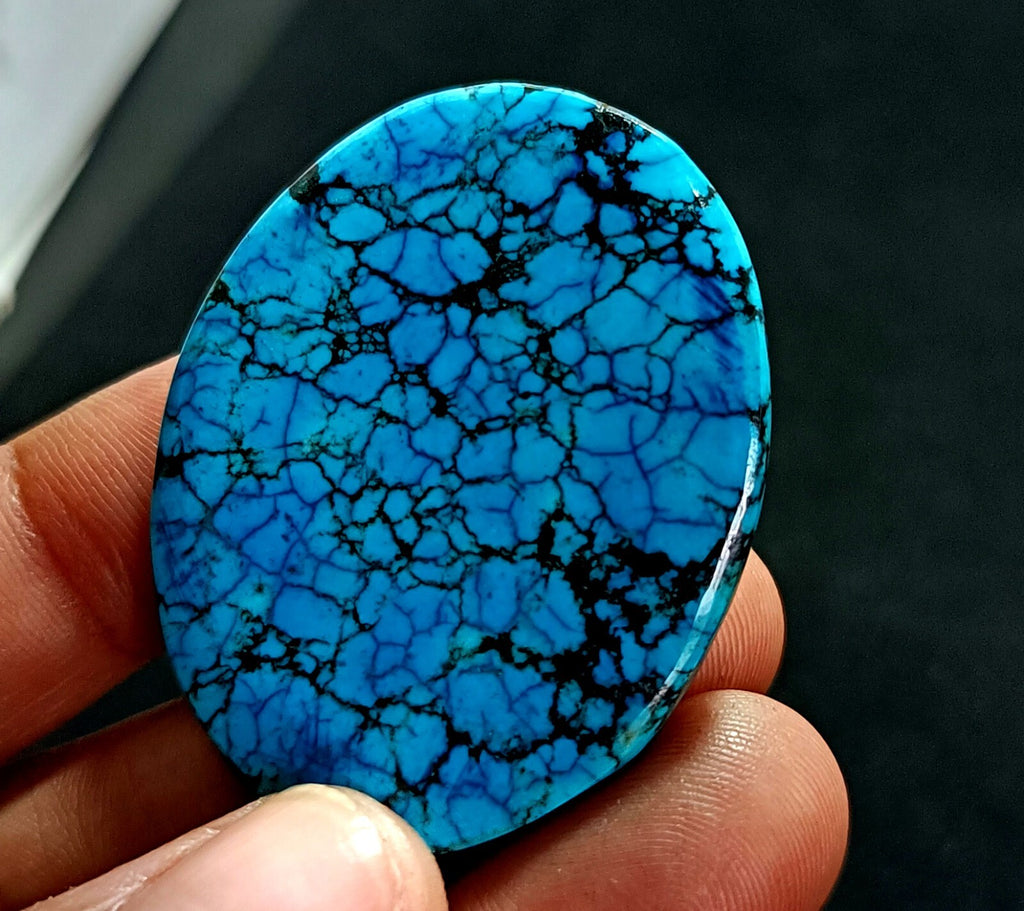 79.45 Ct Natural Turquoise Arizona blue oval Cut Loose Gemstone With Free Gift