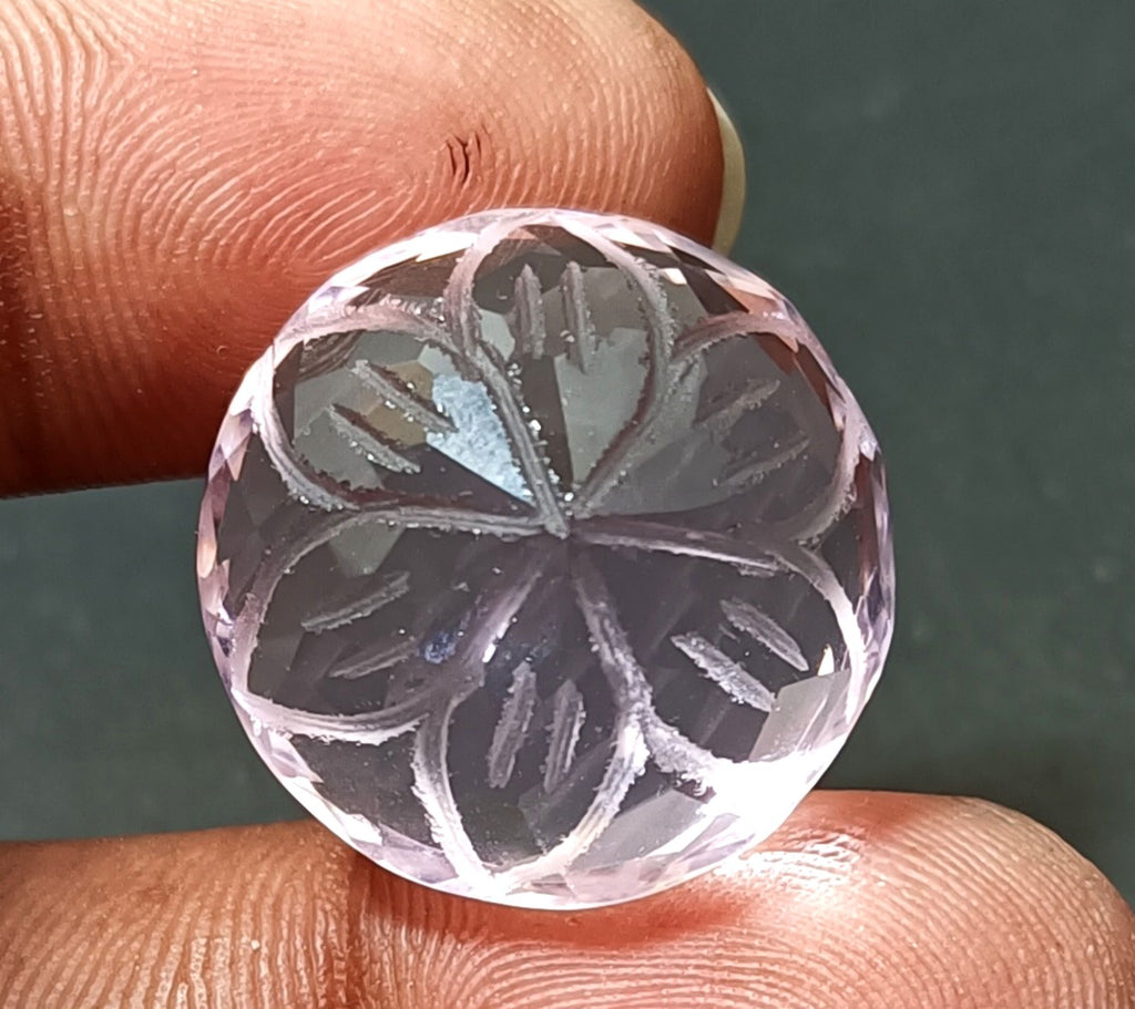 40.95 Ct Round Fine Cut EGL Certified Brazilian Pink Color Topaz Loose Gemstone