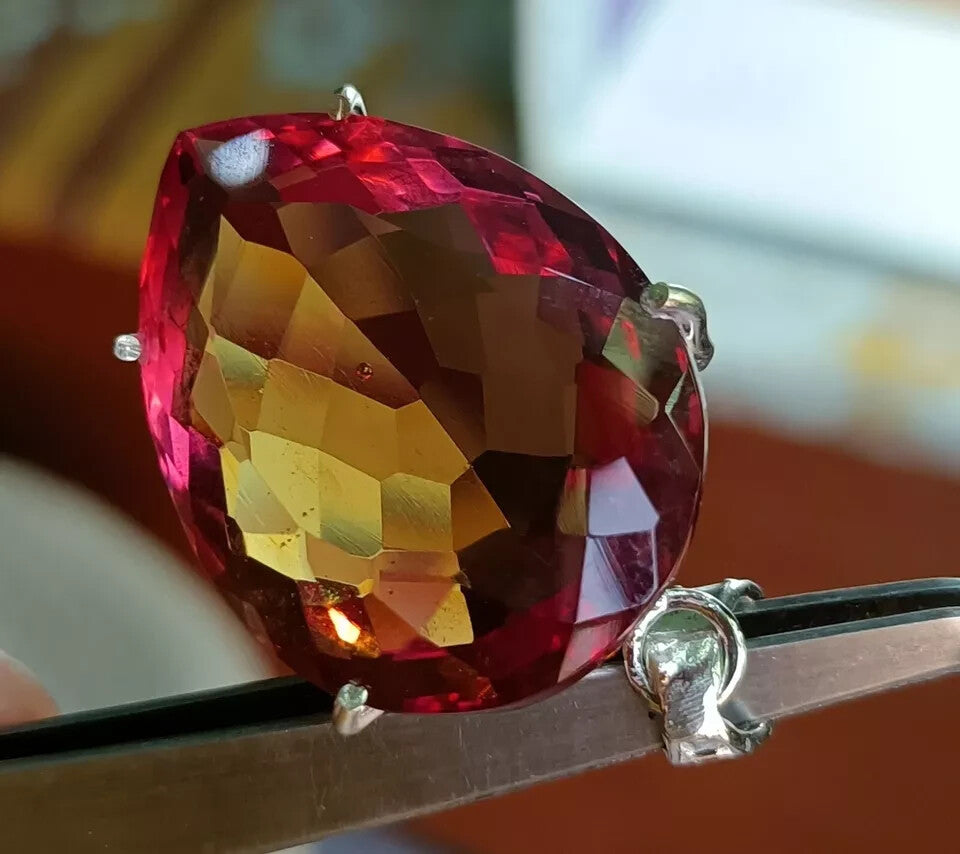Certified 80.5 Ct Natural Zultanite 7 Color Pendant 925 Silver Loose Gemstone
