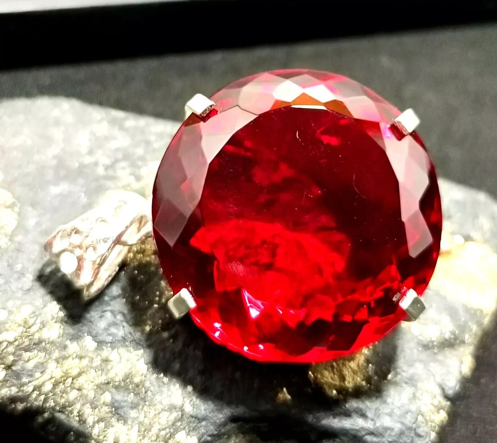 Certified Natural 100 Ct Brazilian Red Round Topaz Pendant Loose Gemstone