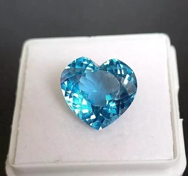 9.85 Ct Natural Paraiba Tourmaline Greenish Neon Blue Heart Cut Loose Gemstone
