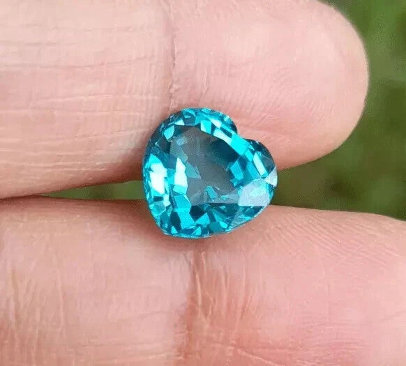 9.80 Ct Natural Paraiba Tourmaline Greenish Neon Blue Heart Cut Loose Gemstone