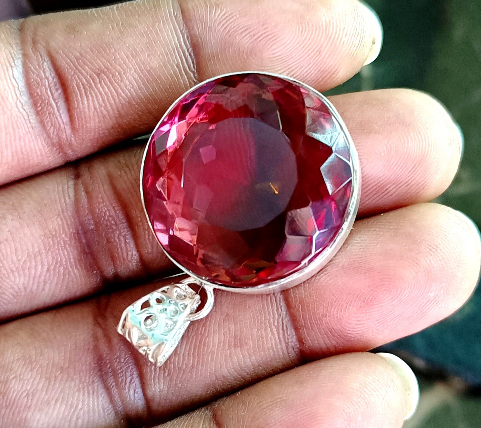 88.15 Ct Natural Zultanite 925 Silver Round Cut Pendant Loose Gems EGL Certified