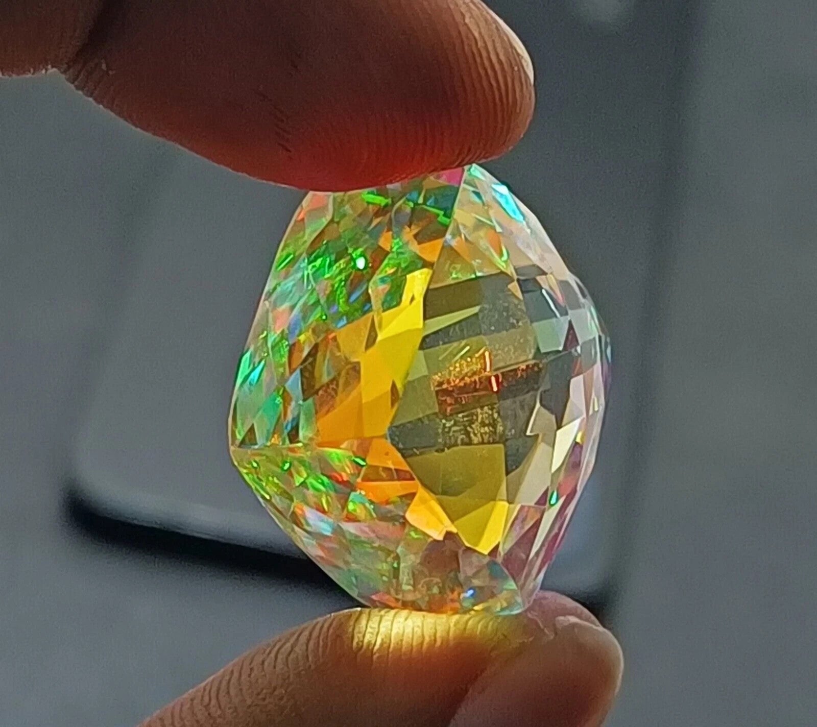 AAA 52.50 CT+ Rainbow Color Fancy Cube Natural Mystic Topaz Loose Gemstone