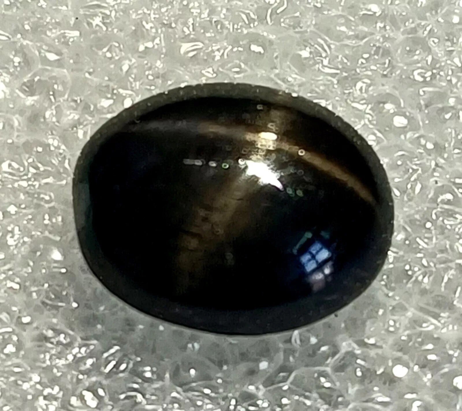 Black Star Sapphire 4 Rays 5.75 Ct Oval Cabochon Natural Gemstone