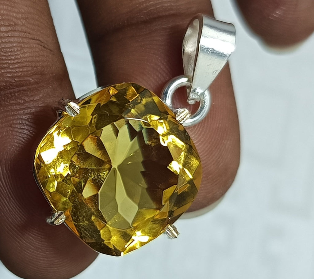 GIE Certified Natural Cushion 37.50Ct Brazilian Cushion Topaz Pendant Loose Gems