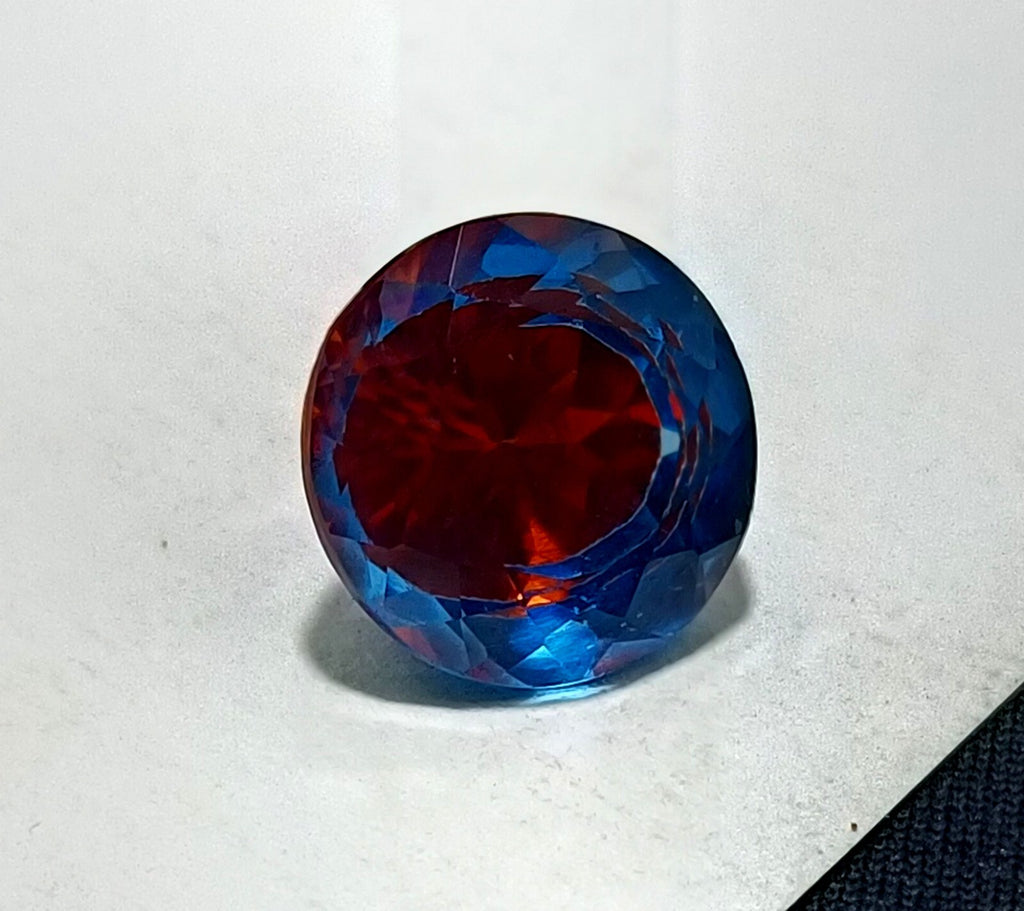 14.90 Ct A++ NATURAL Ceylon PITAMBARI Sapphire Bi-Color Certified Round GEMSTONE
