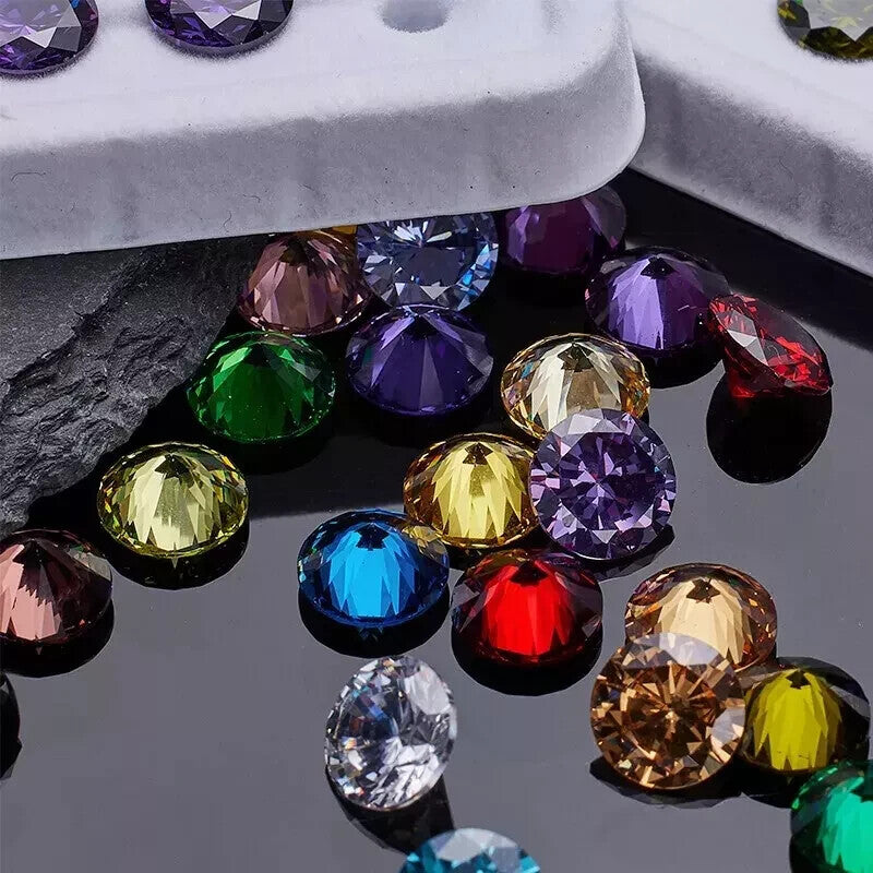 5 MM Natural Certified Mix Color Shiny Zircon 20 Pcs Round Cut Loose Gemstone