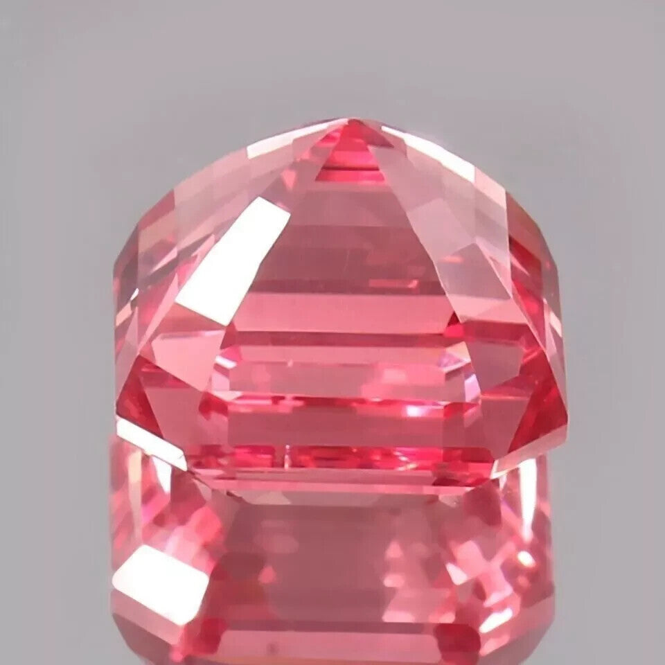 12 x 12 mm Certified Natural Padparadscha Sapphire 9.5 Ct Asscher Loose Gemstone