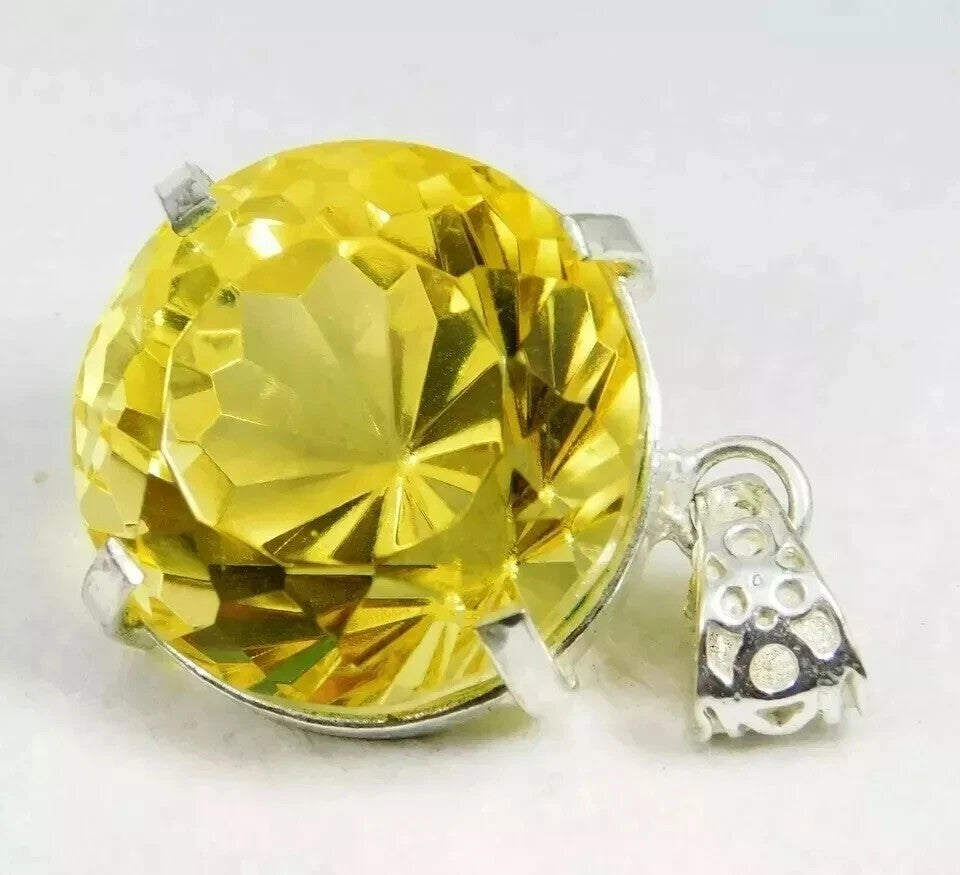 Certified Natural 55.45 Ct Brazilian Round Cut Topaz Pendant Loose Gemstone