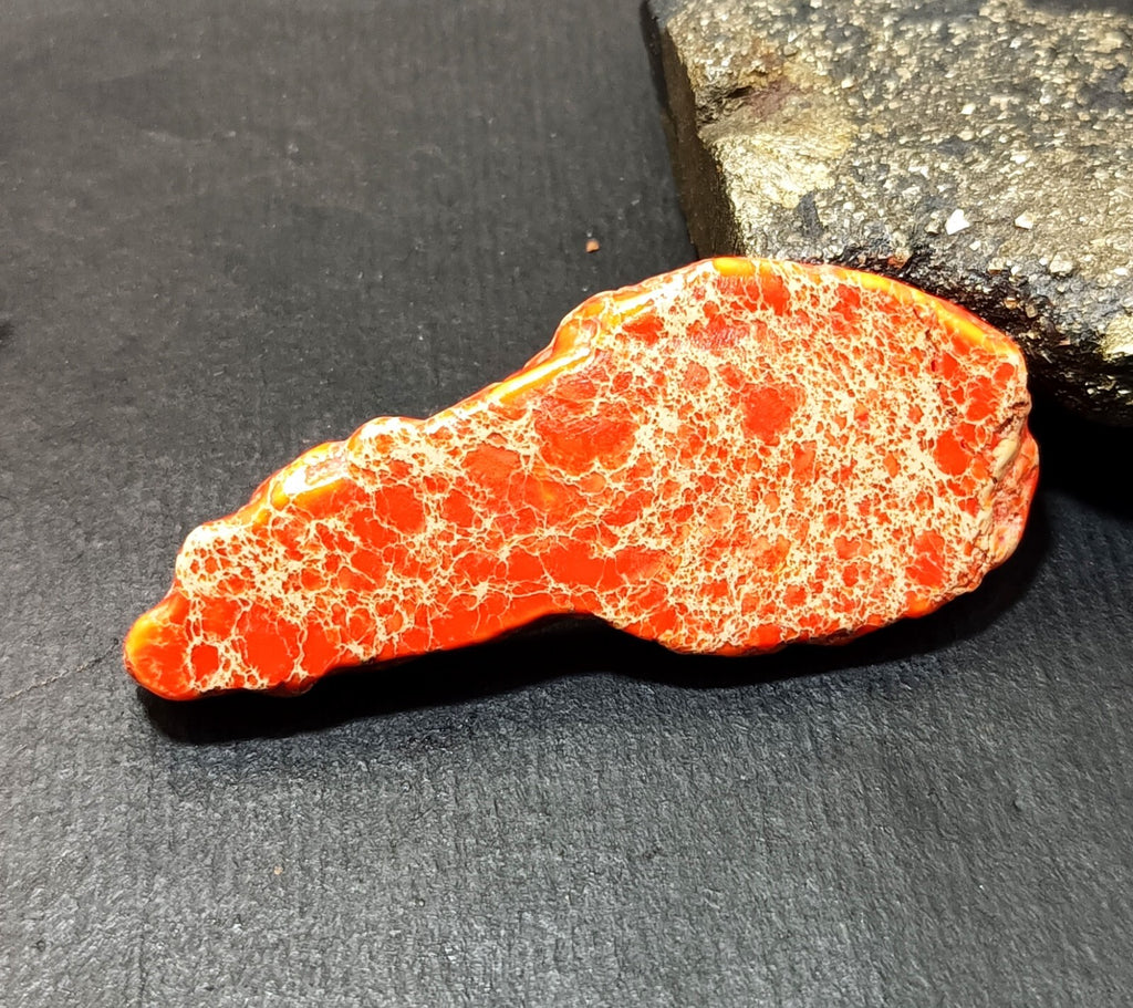 92.0 Ct Natural Arizona Superior Orange Turquoise Slab Rough Certified Gemstone