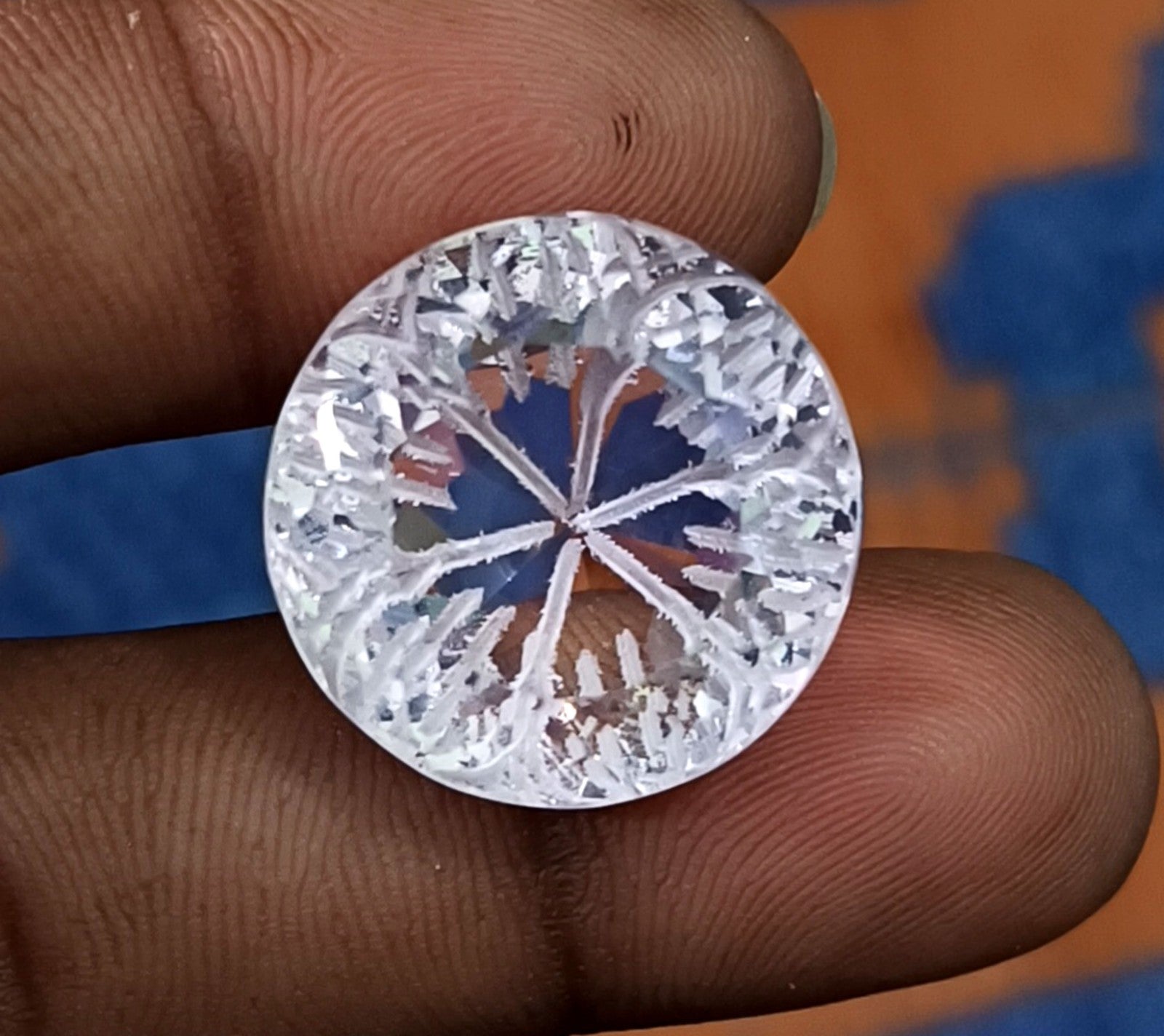 40.95 Ct Round Fine Cut EGL Certified Brazilian Pink Color Topaz Loose Gemstone