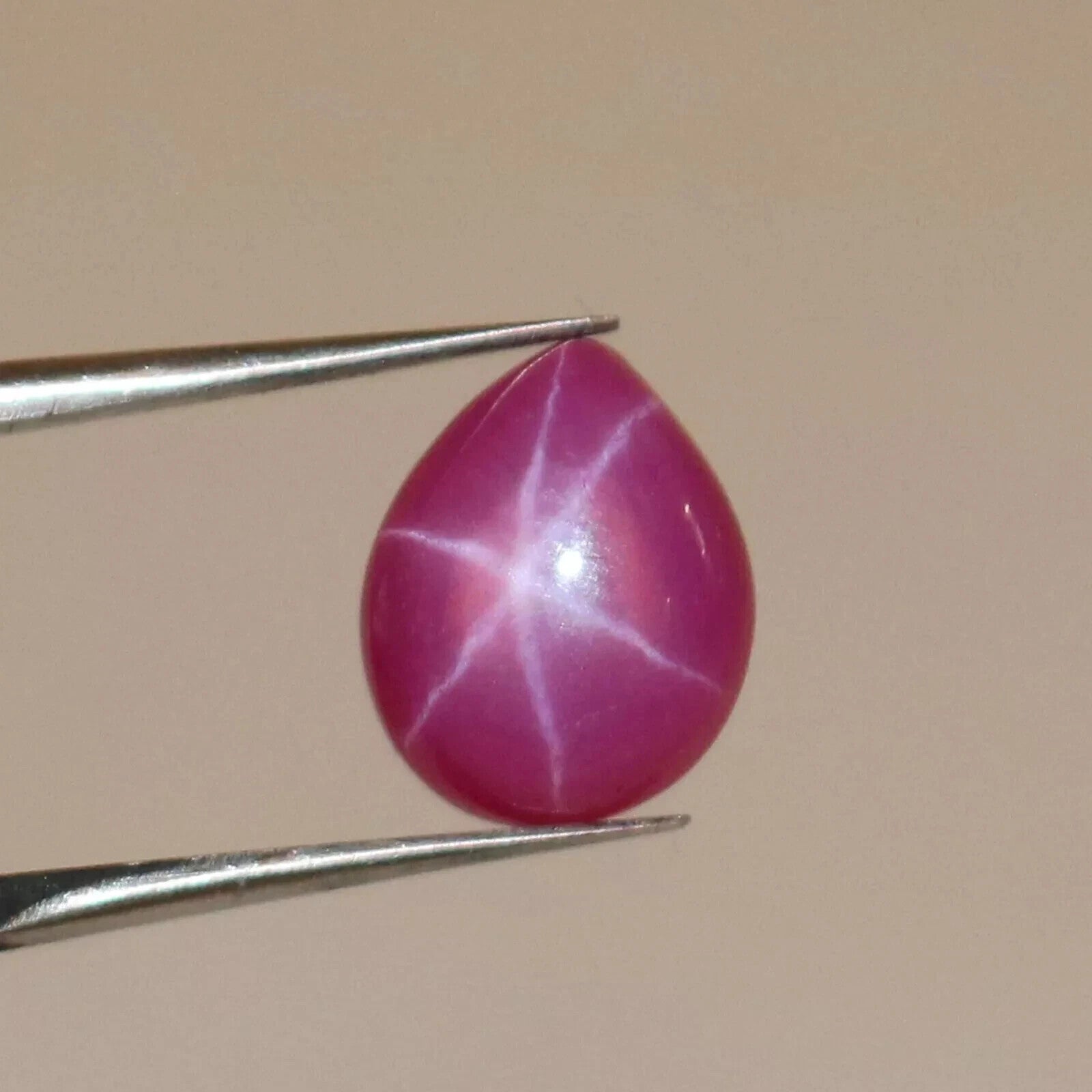 Loose Natural Pink Pear Star Sapphire 2.50 Ct 6 Rays Timeless Gems For Jewelry