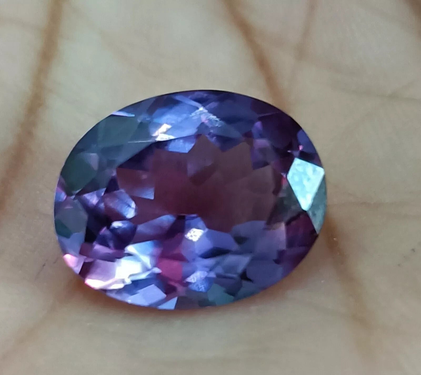 A++ NATURAL Montana Bi-Color Change Alexandrite Oval Cut Loose GEMSTONE 11.85 Ct