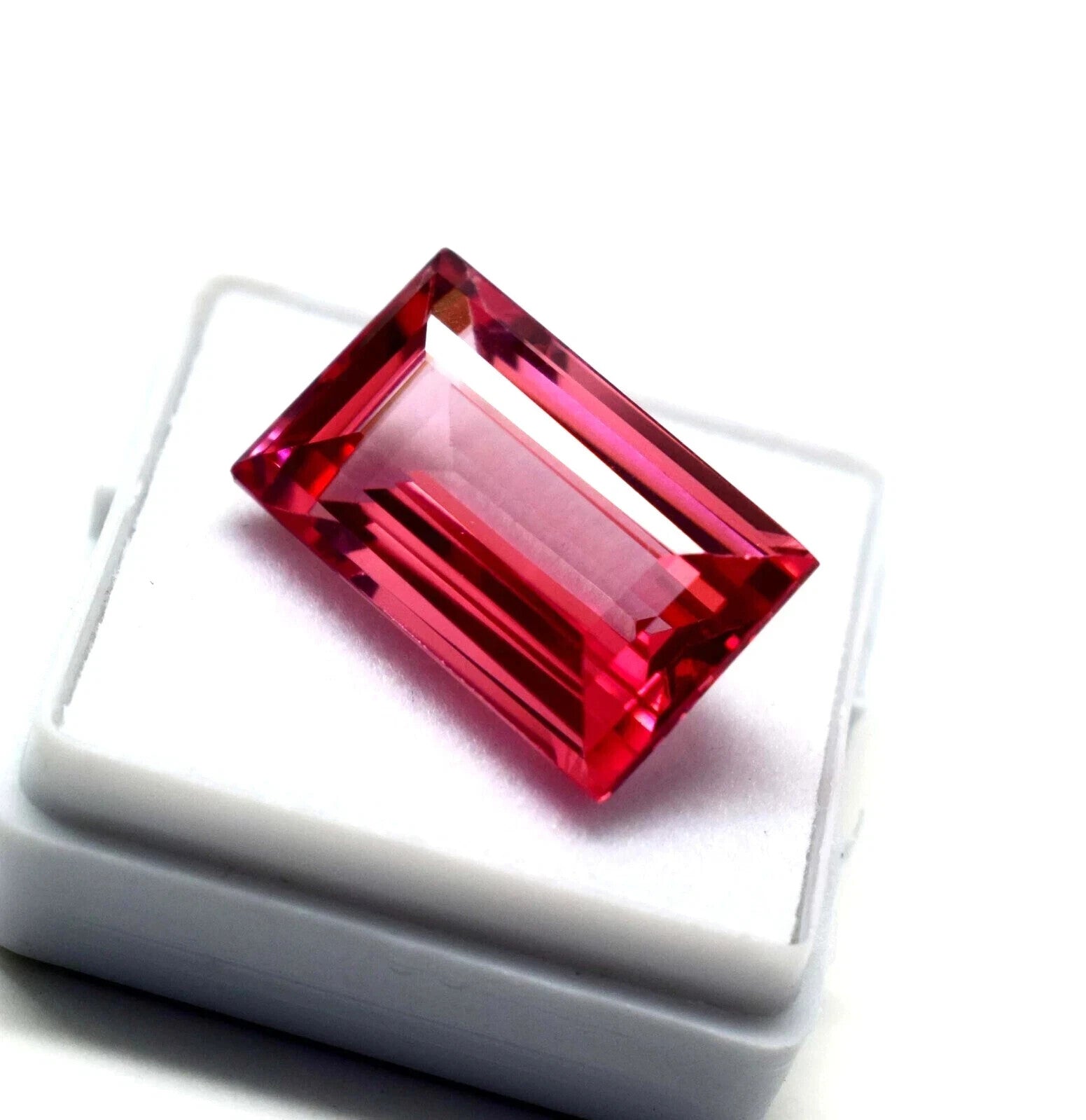 AAA Natural Ceylon Padparadscha Sapphire Baguette Cut Loose Gemstone 22.25 Ct