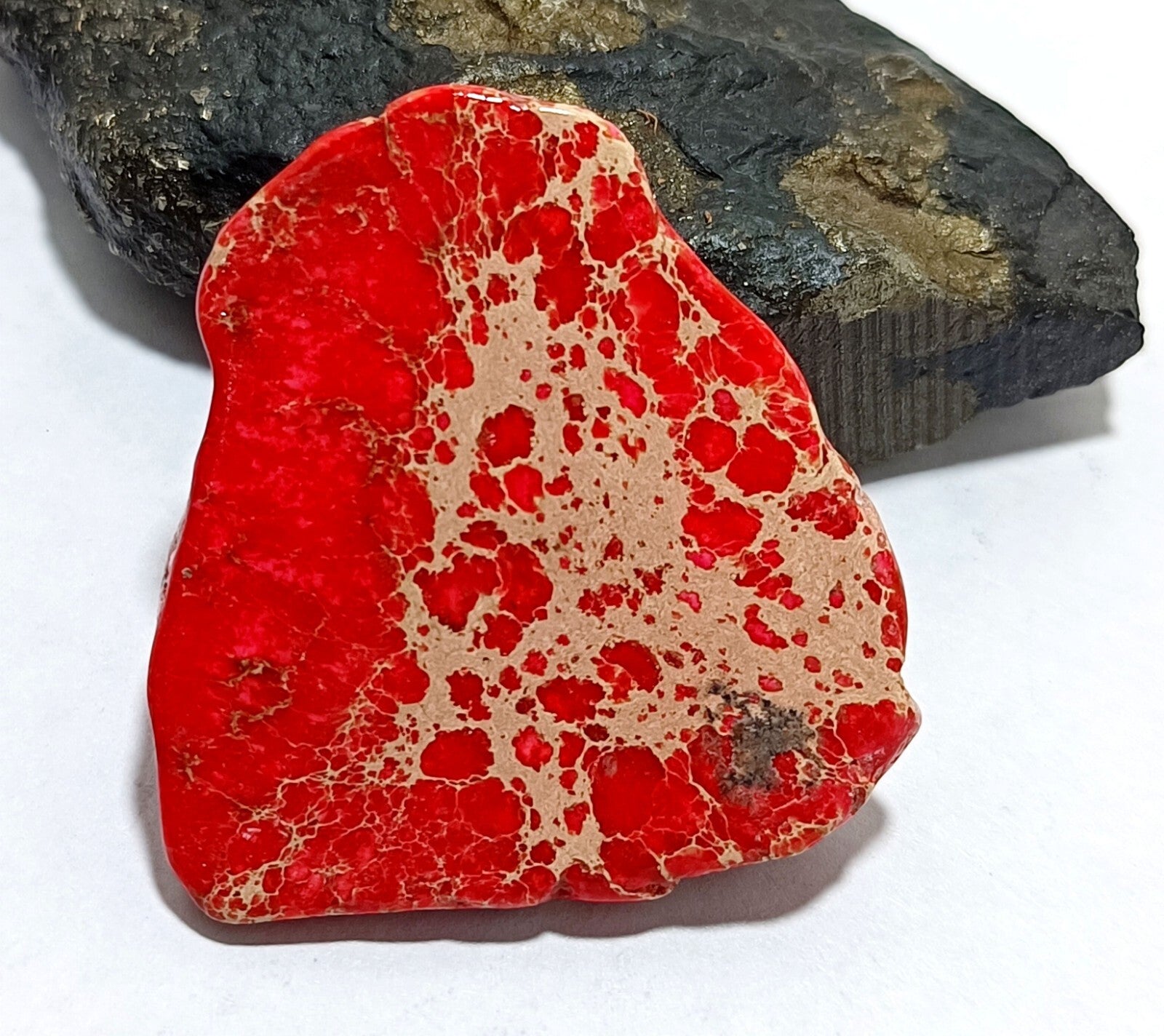77.5 Ct Natural Arizona Superior Red Turquoise Slab Rough Certified Gemstone