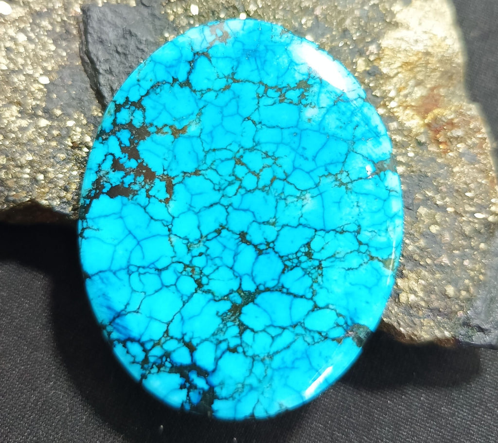79.45 Ct Natural Turquoise Arizona blue oval Cut Loose Gemstone With Free Gift