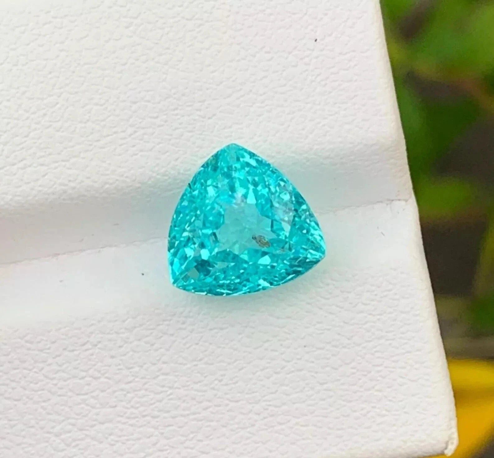 10 Ct Certified Natural Blue Paraiba Tourmaline Loose Trillion Cut Gemstone