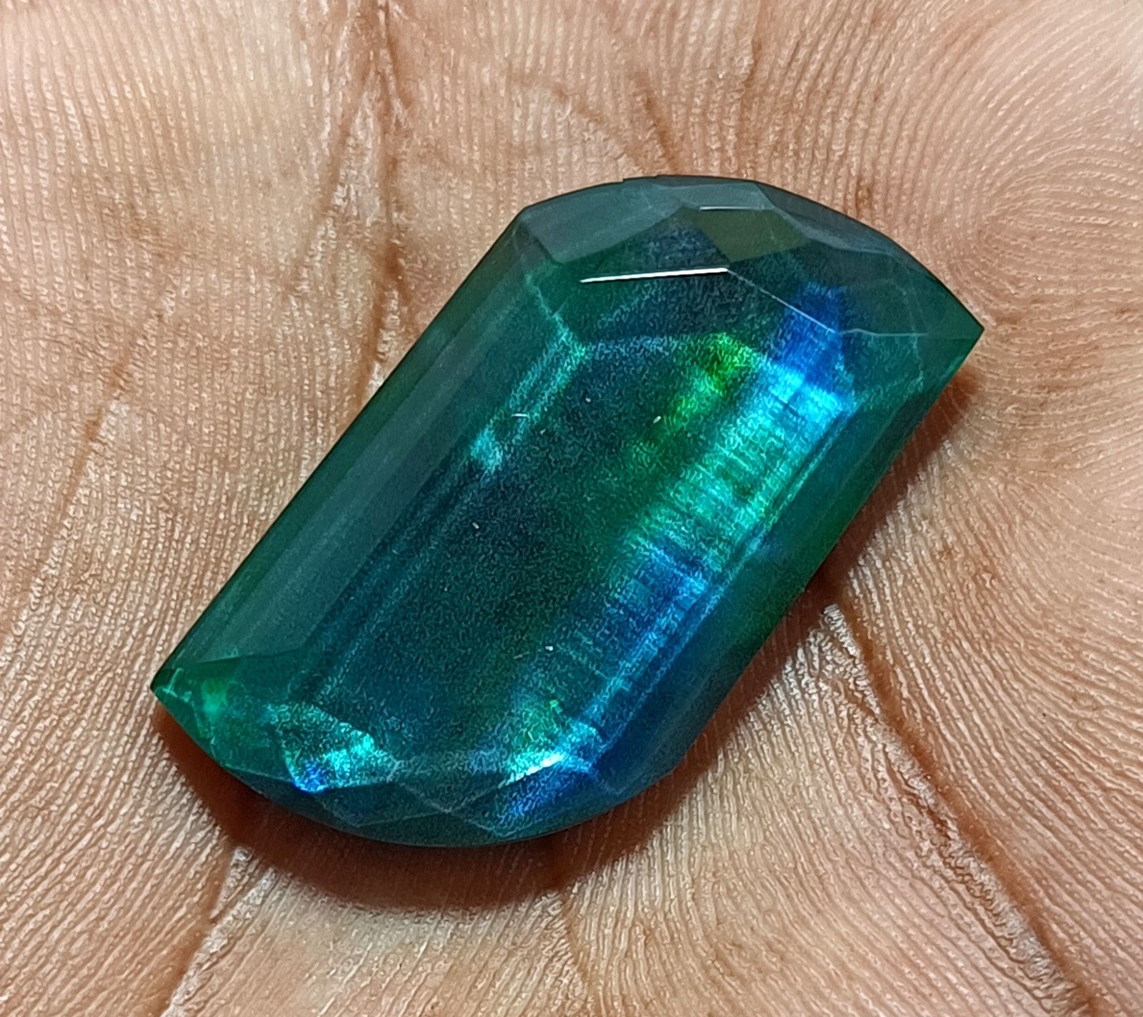 41.05 Ct Natural Ammolite Opal-Like Organic Doublet Loose EGL CERTIFIED GEMSTONE