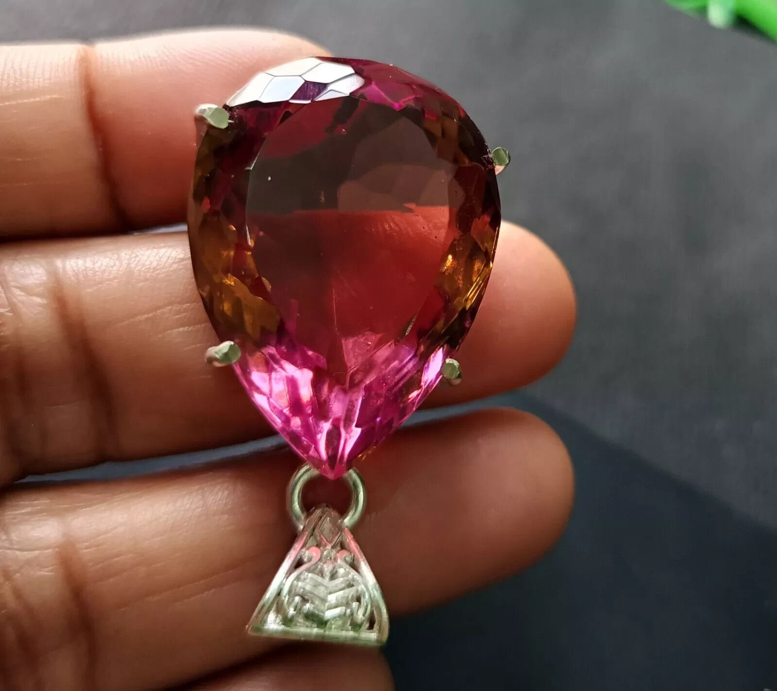 99.10 Ct Natural Zultanite 925 Silver Pear Cut Pendant Loose Gems EGL Certified