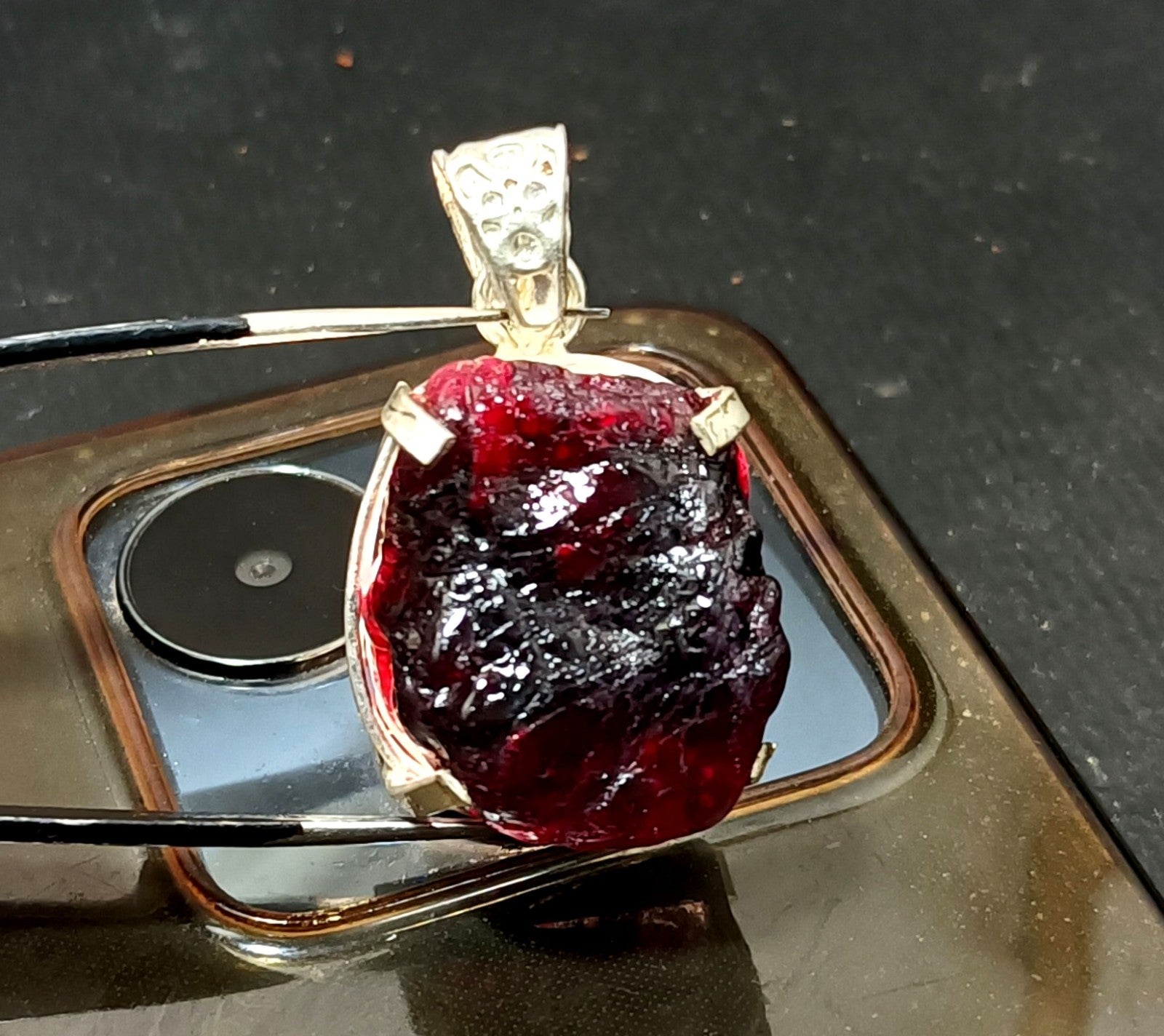 EGL Certified 99.05 Ct Natural PAINITE 925 Solid Silver Pendant LOOSE Gemstone