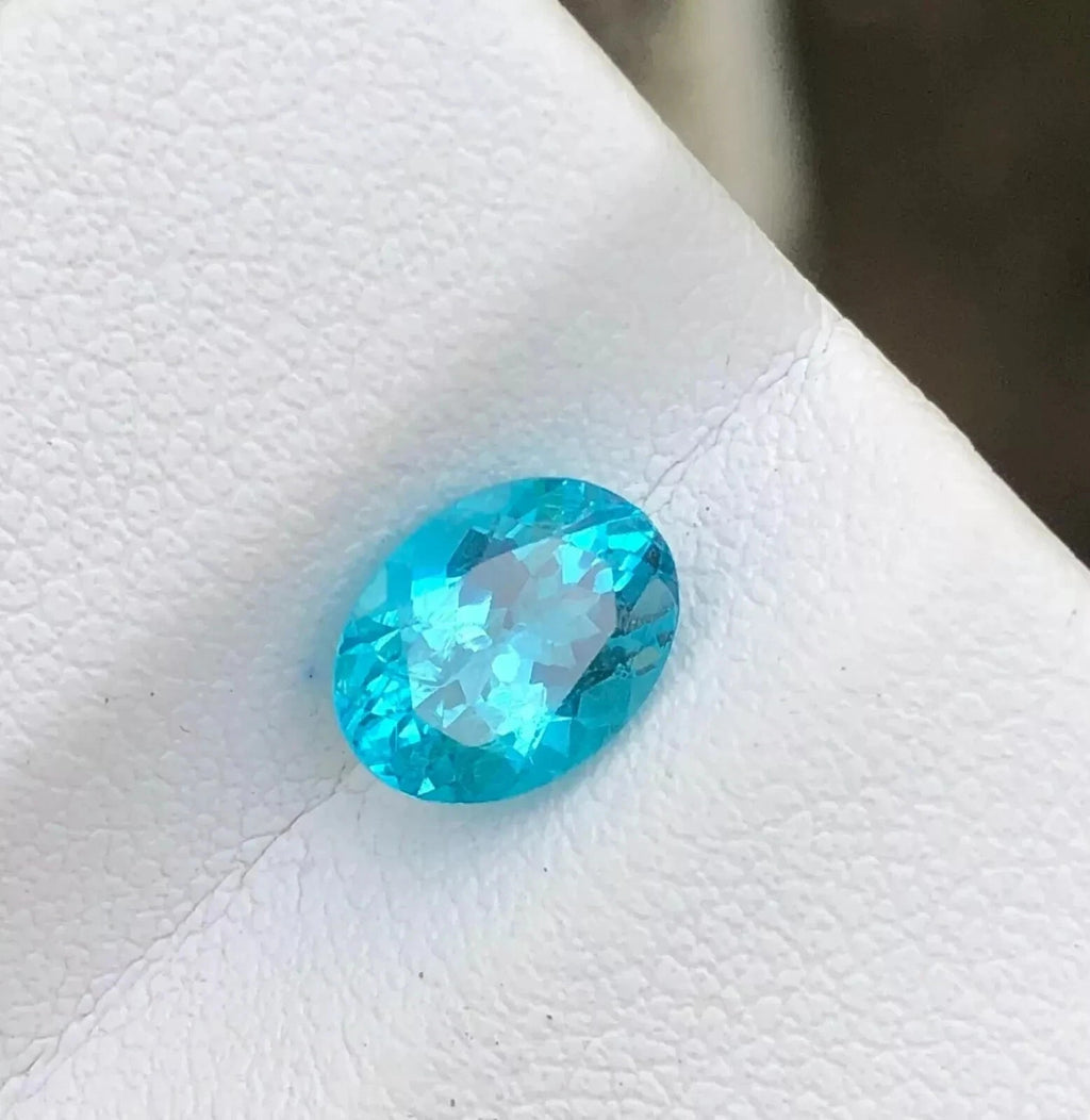 5.55 Ct Natural Paraiba Tourmaline Neon Blue Oval Loose Gemstone GIE Certified