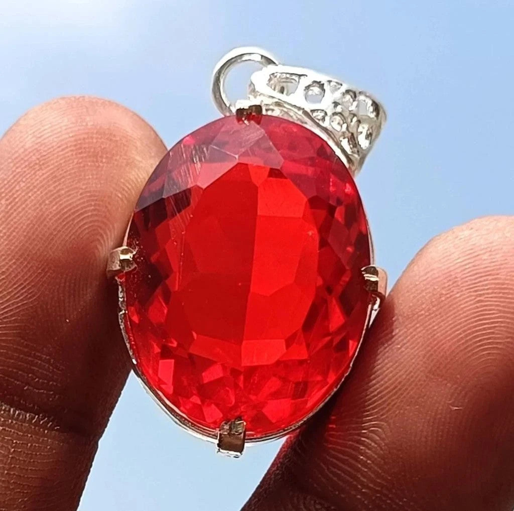 Certified Flawless 47.90 Ct Brazilian Orange Oval Topaz Pendant Loose Gemstone