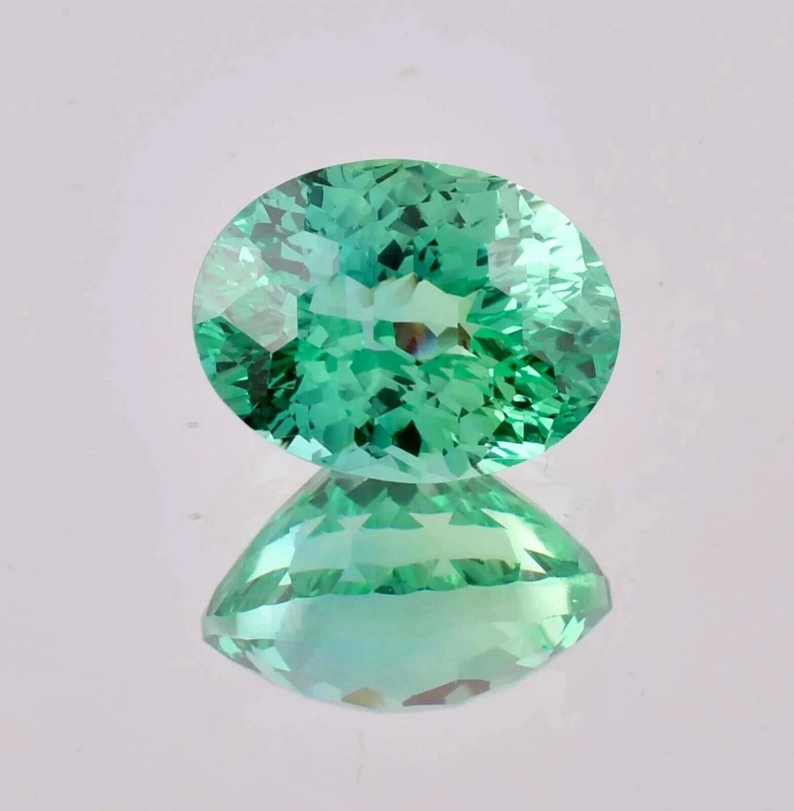 10 Ct EGL Certified Natural Flawless Blue Green Sapphire Oval Cut Loose Gemstone