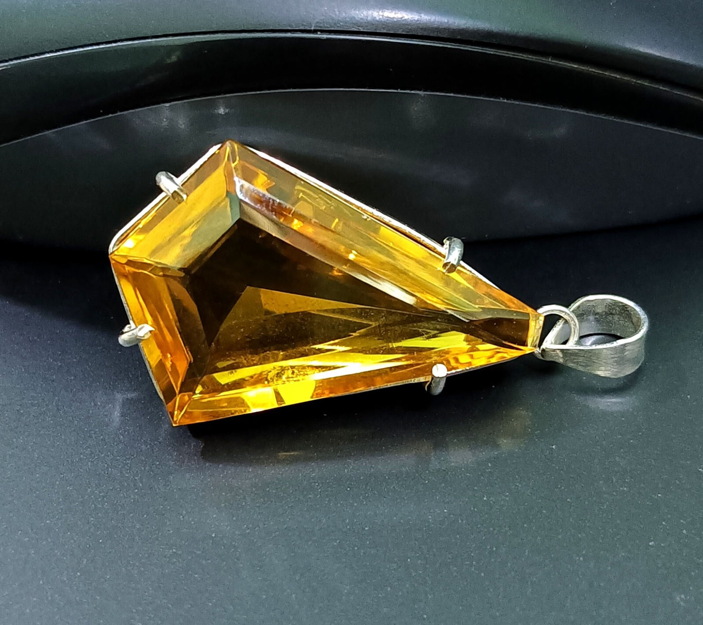 Yellow Fancy Topaz Pendant Certified Natural 63.55 Ct Gift For Loved Ones.