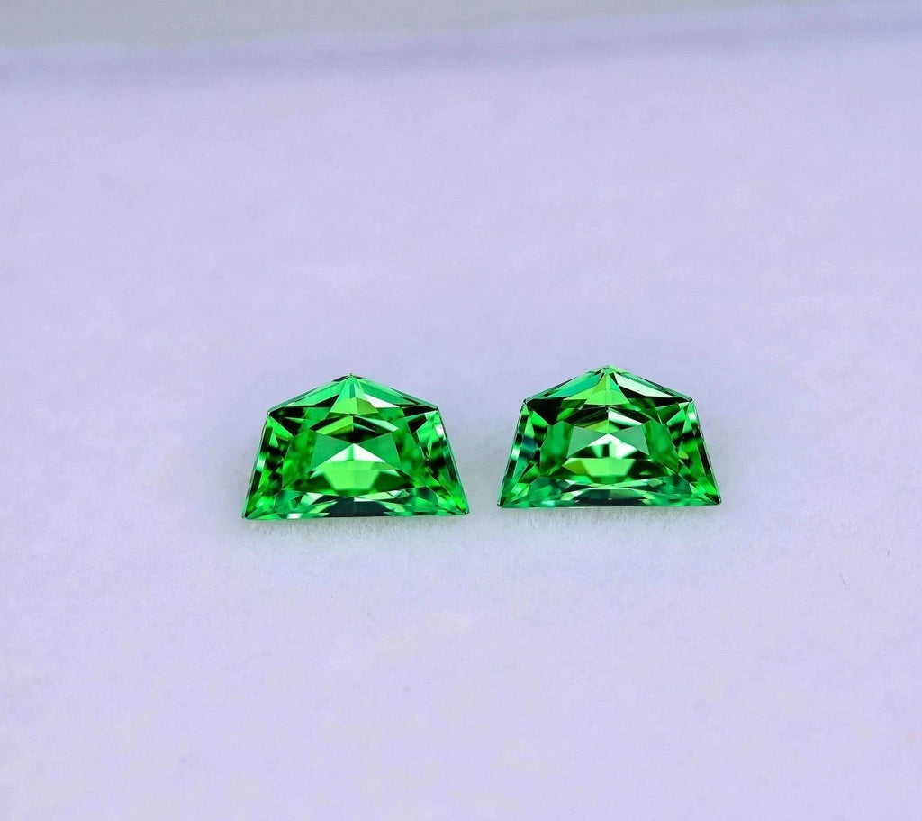 15 Ct 2 Pcs Natural Colombian Green Emerald Fancy Cut Certified Loose Gemstone