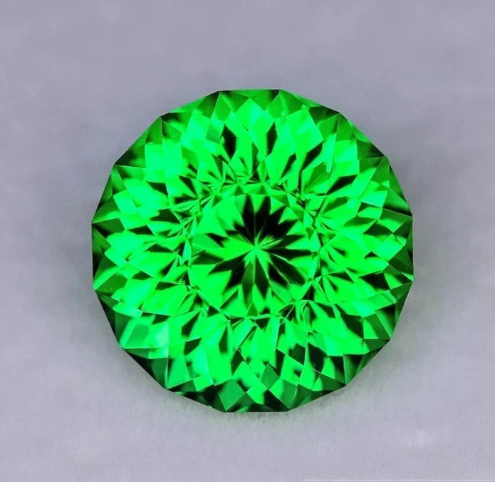 10Ct Natura Green Sapphire Round Fine Cut Loose Gemstone Untreated GIE Certified