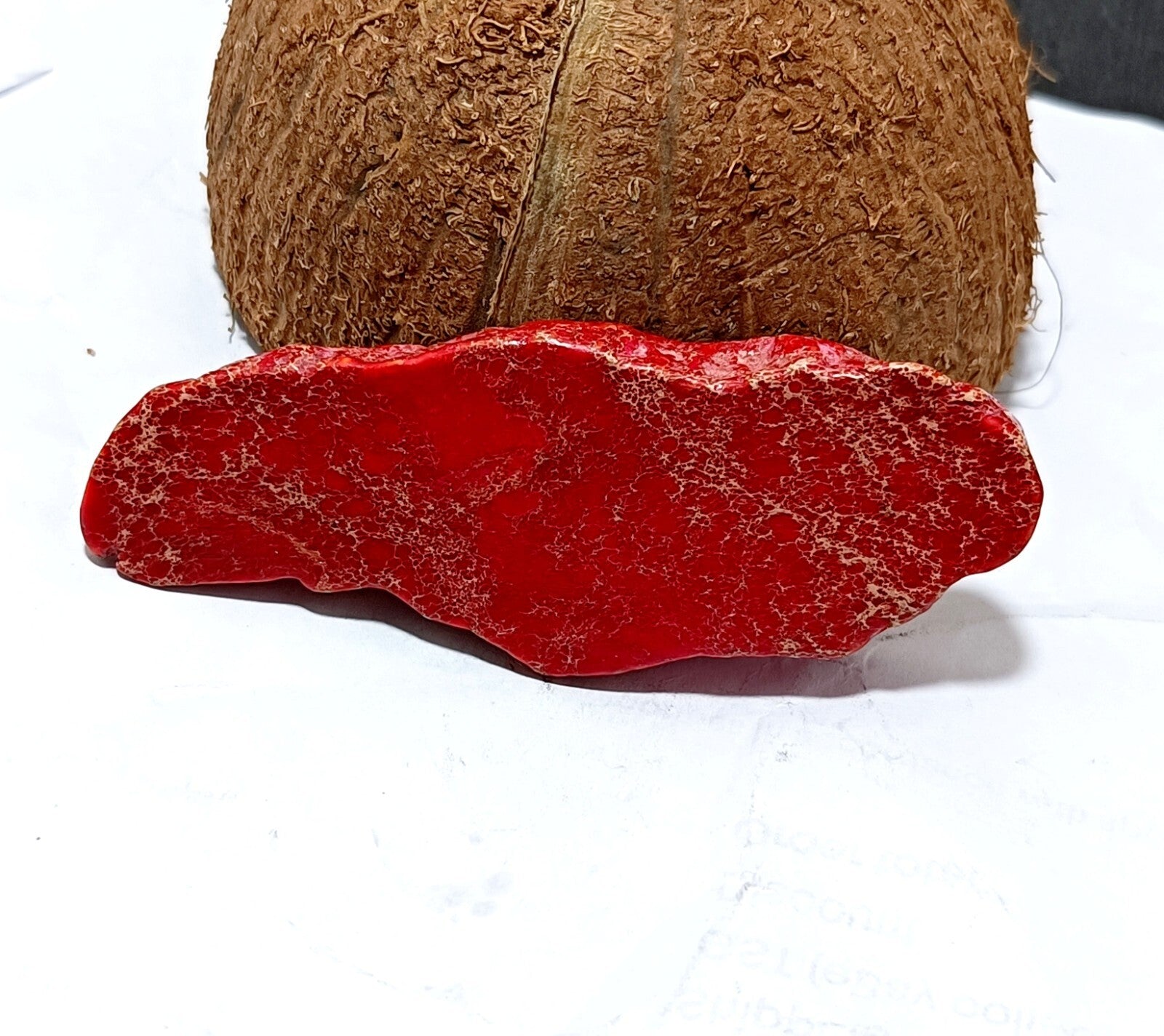 91.95 Ct Natural Arizona Superior Red Turquoise Slab Rough Certified Gemstone