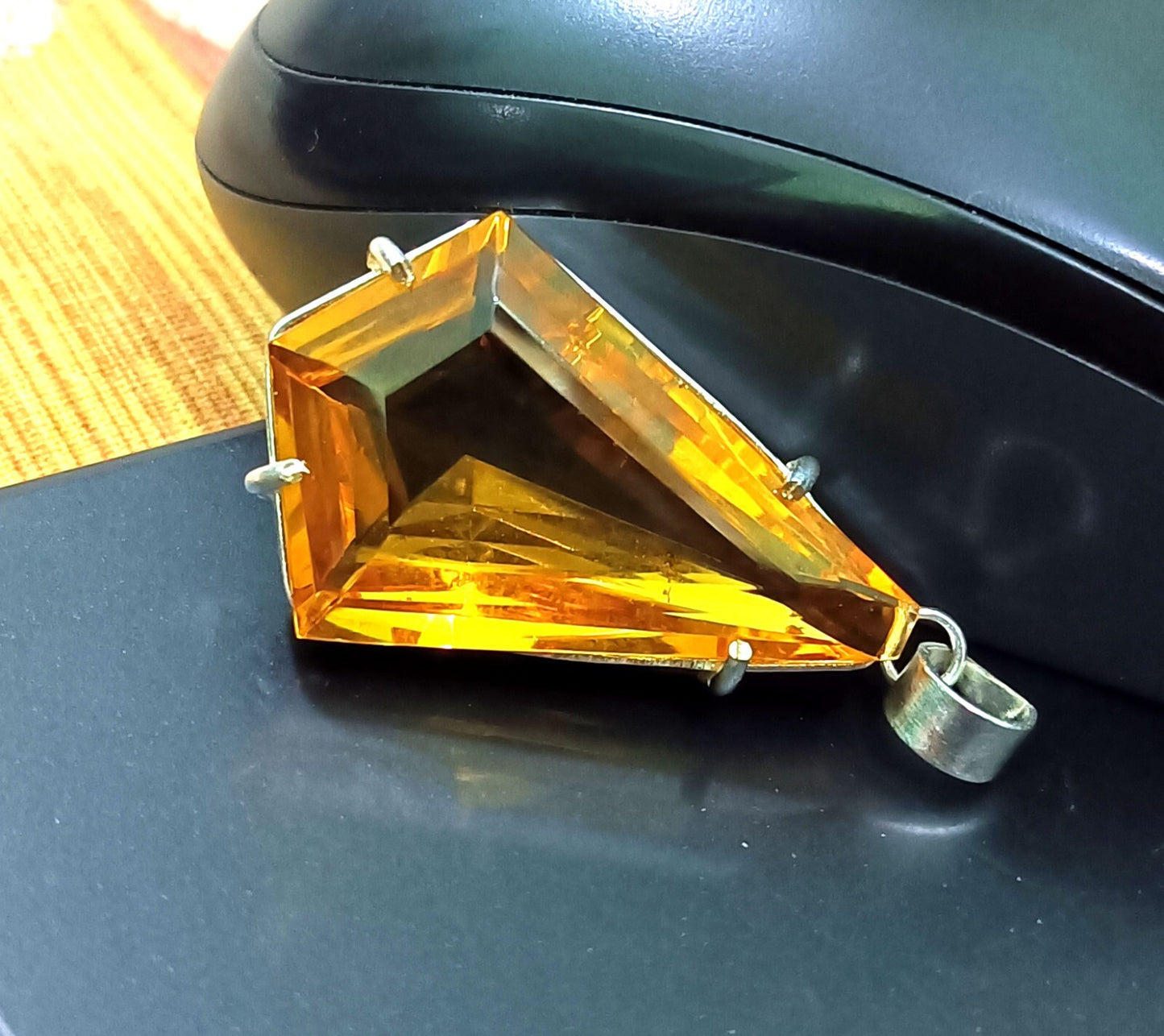 Yellow Fancy Topaz Pendant Certified Natural 63.55 Ct Gift For Loved Ones.