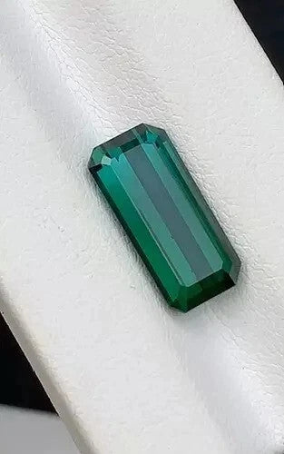 10.80 Ct Natural Green Tourmaline Emerald Cut Loose Gemstone GIE Certified
