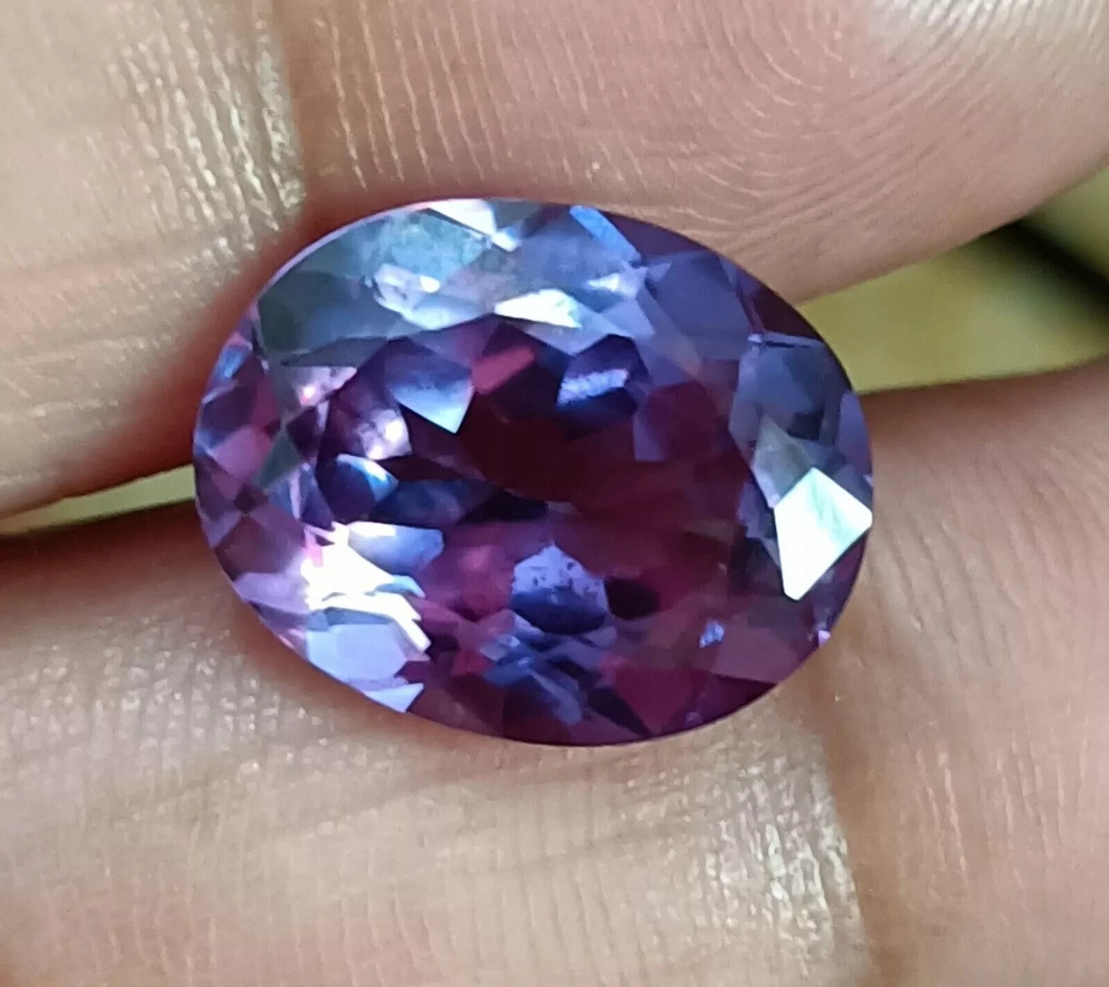 A++ NATURAL Montana Bi-Color Change Alexandrite Oval Cut Loose GEMSTONE 11.85 Ct