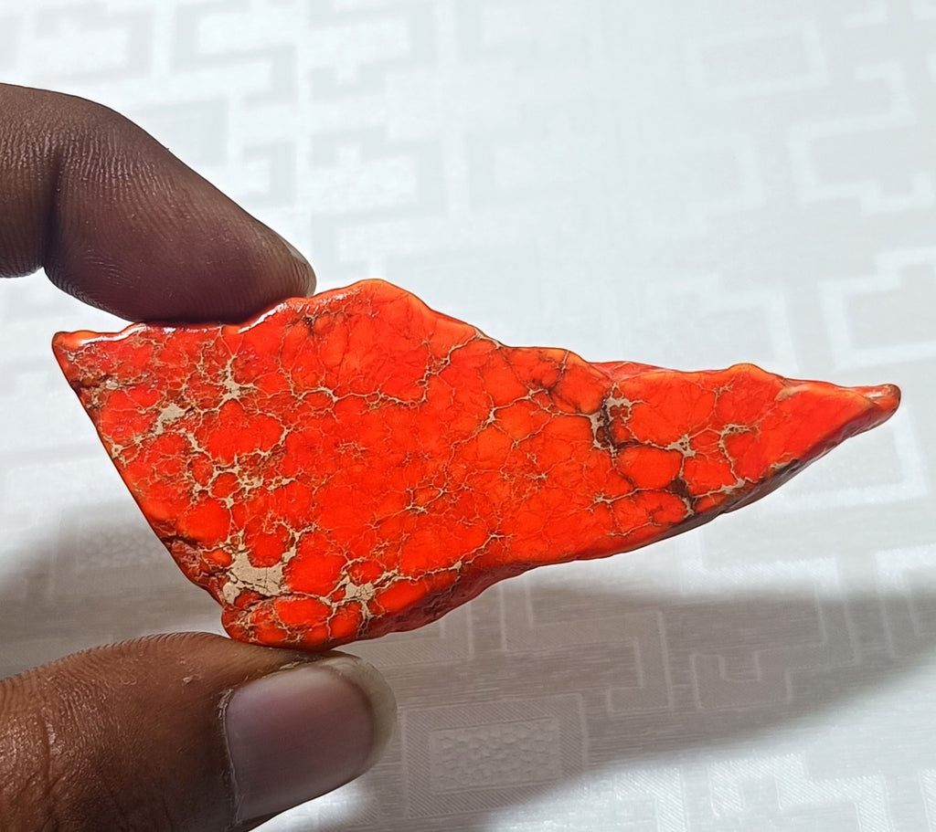 80.45 Ct Natural Arizona Superior Orange Turquoise Slab Rough Certified Gemstone