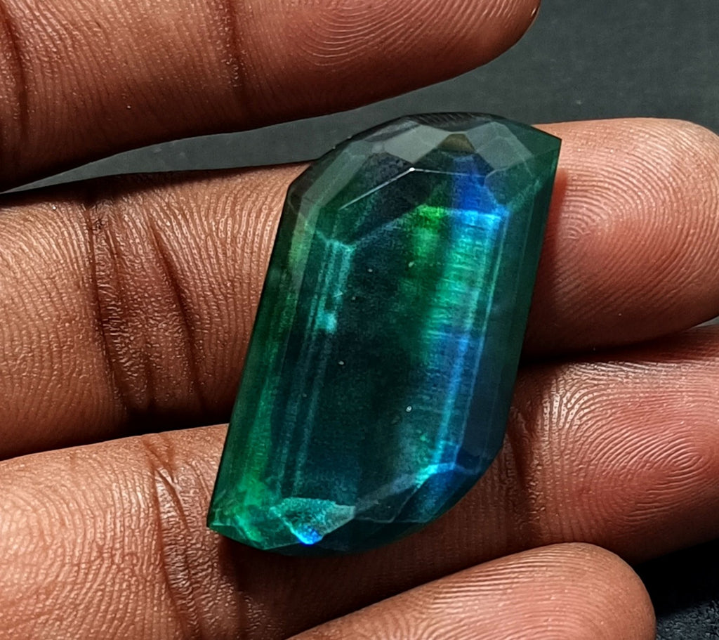 41.05 Ct Natural Ammolite Opal-Like Organic Doublet Loose EGL CERTIFIED GEMSTONE